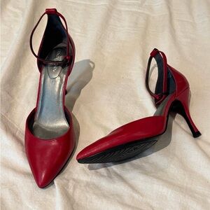 Maripe Red Leather D’Orsay Pumps - Size 8 (runs large)